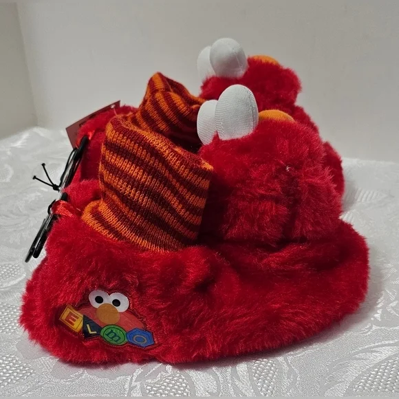 NWT Sesame Street Elmo Toddler Slipper L(9/10) - Picture 3 of 6